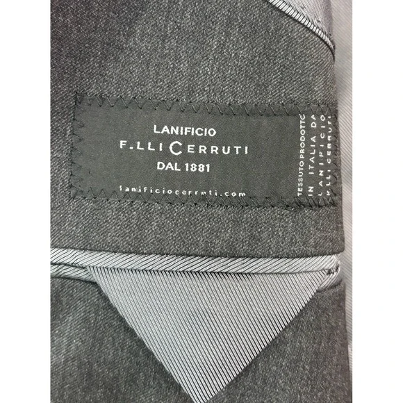 Banana Republic 42R 35x30 2pc Pant Suit Charcoal 100% Wool Modern Slim Fit Mens